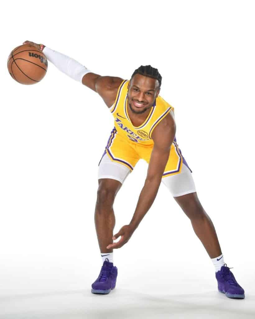 maillot bronny james lakers numero 9