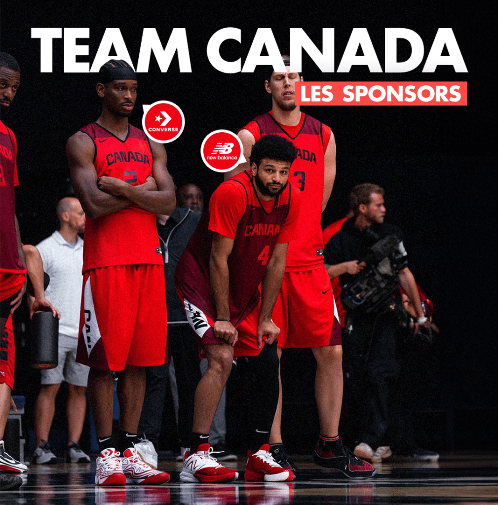 sponsors joueurs equipe canada basket jo paris 2024