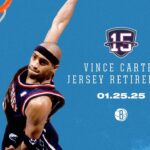 Le maillot de Vince Carter retiré par les Nets !