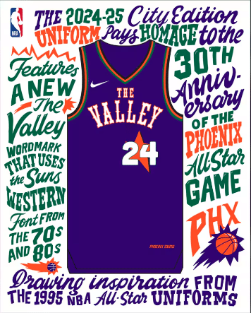 maillot city edition 2024 2025 phoenix suns