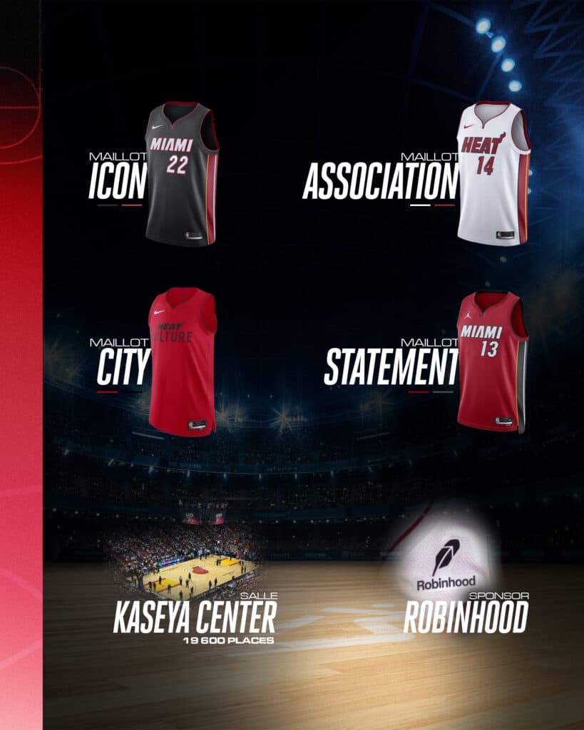 maillots paire miami heat nba 2024 2025