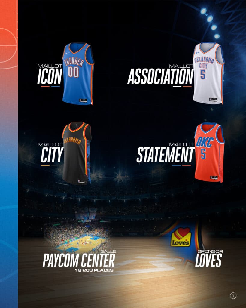 maillots okc thunder nba 2024 2025