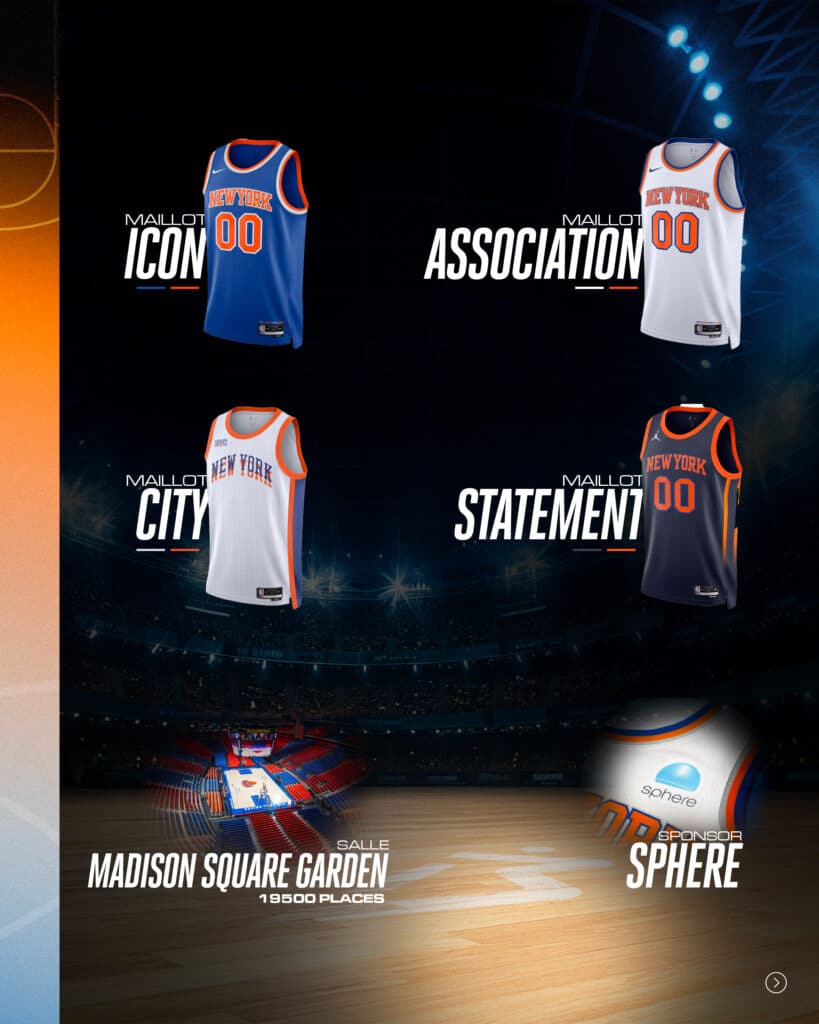 maillots officiels new york knicks 2024 2025