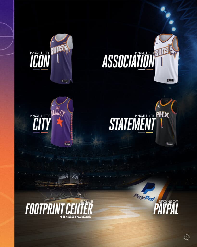 maillots phoenix suns nba 2024 2025