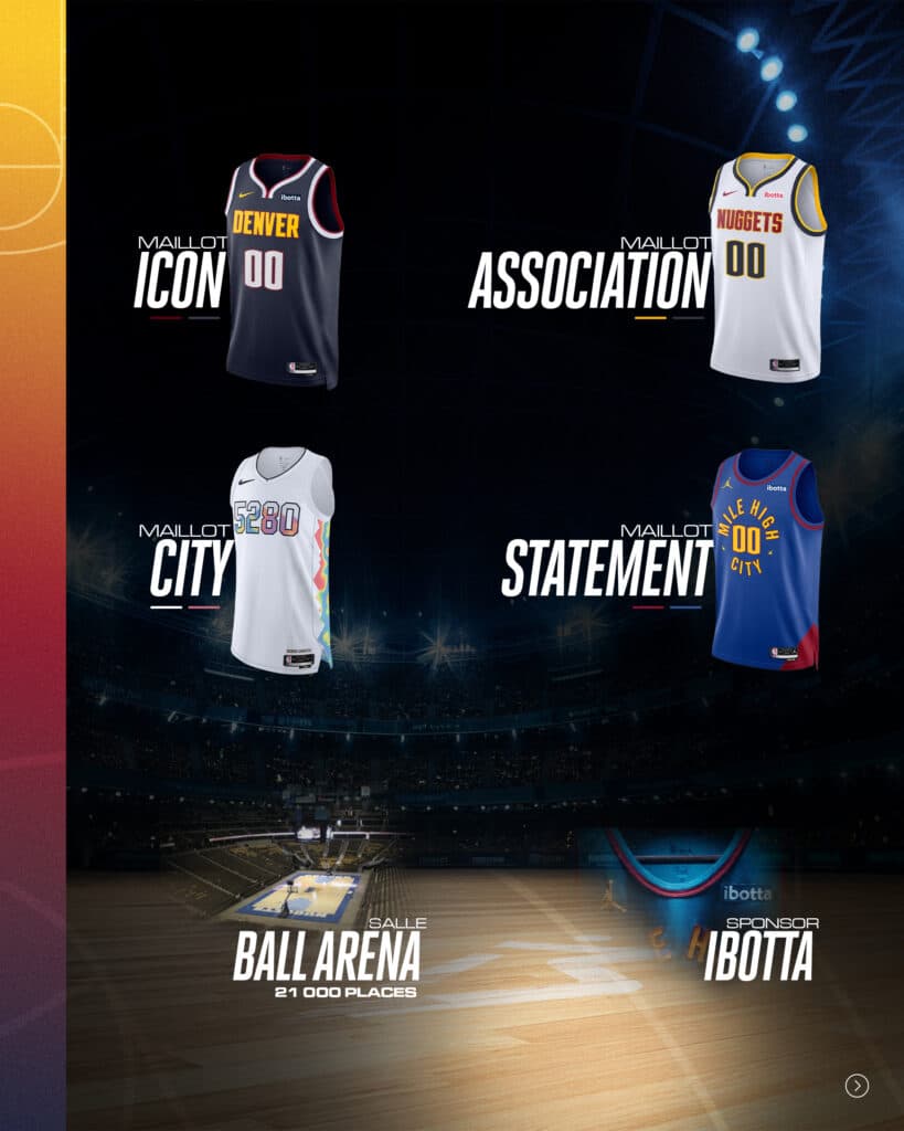 maillots denver nuggets nba 2024 2025