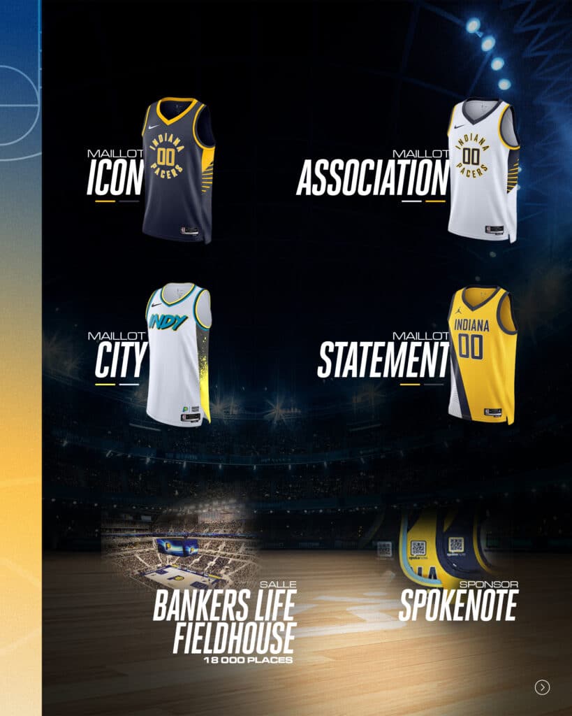 maillots indiana pacers nba 2024 2025