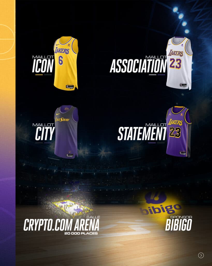 maillots los angeles lakers nba 2024 2025