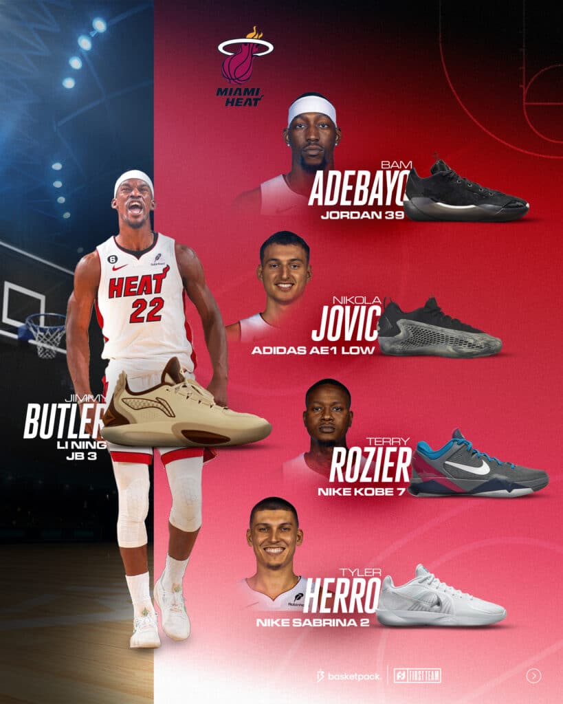 maillots paire chaussures kicks miami heat nba 2024 2025