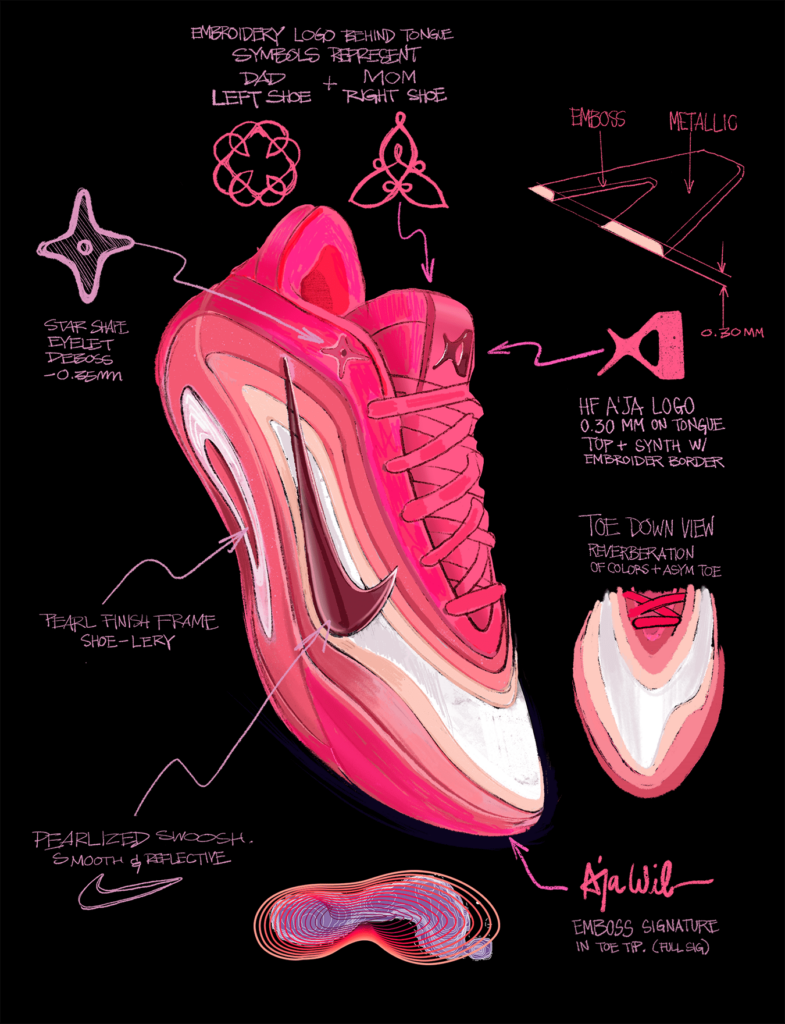 nike a one pink aura aja wilson chaussure signature shoe