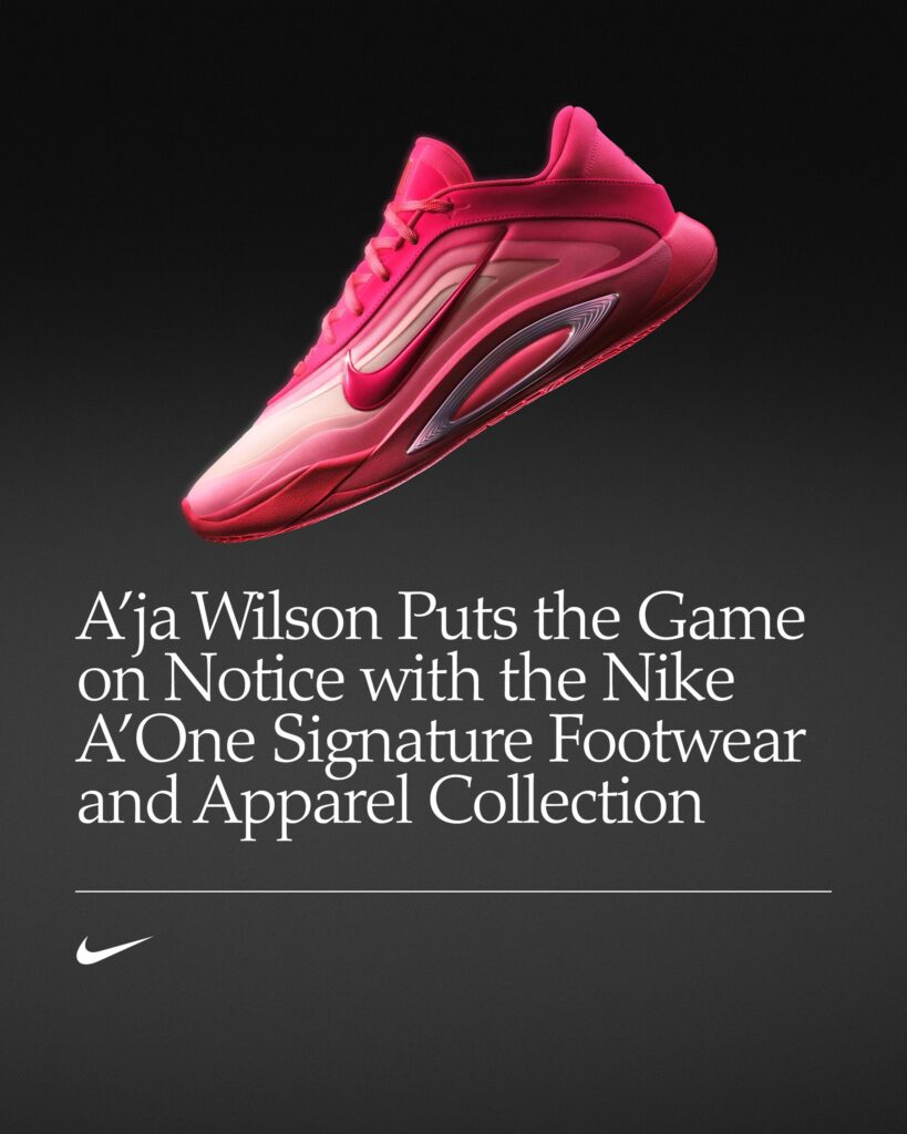 nike a one pink aura aja wilson chaussure signature shoe